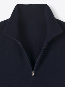 Suéter de Cuello Redondo con Cierre de Cremallera Delgada para Hombre, 100% Algodón Transpirable de Alta Calidad para Invierno, Estilo Casual - Product Image 5