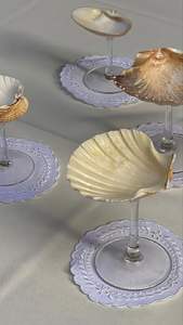 Decoración de cristal inspirada en el océano con conchas incrustadas para espacios temáticos náuticos modernos - Product Image 5