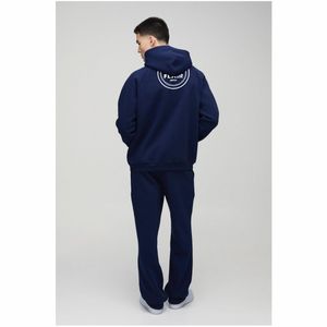 เสื้อฮู้ดสวมหัวผ้าฝ้ายอินทรีย์100% ของผู้ชาย, เสื้อแนวสตรีทโอเวอร์ไซส์ใหญ่พิเศษปักลายลูกปัดมีฮู้ด - Product Image 6