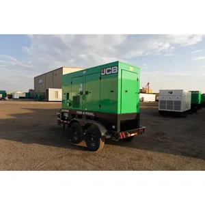 Groupe électrogène diesel industriel 56 kW avec sélecteur de tension rotatif, remorquable, pour usage commercial de secours - Product Image 1