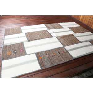 พรมวินเทจขนาด 5x7.7 ฟุต พรมตุรกี พรมลายขาวแบบนามธรรม - Product Image 2