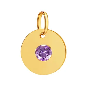 18k Gold Silver Rose Gold Plated Tiny Round Quartz Amethyst Birthstone Necklace Bracelet Making DIY Charm Connectors
