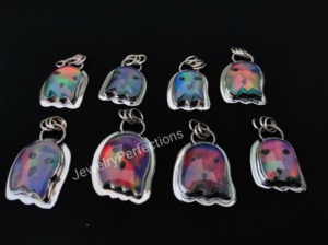 จี้เงินแท้ชุบทองคำขาวประดับโอปอลออโรร่ารูปผี พร้อมเพชรคุณภาพสูง เหมาะสำหรับเป็นของขวัญวันฮาโลวีน - Product Image 5