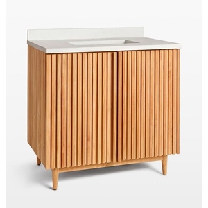 BAÑO DE TIRAS DE MADERA DE TECA HECHO EN INDONESIA - Product Image 1