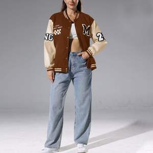 Premium quality personalized most popular design varsity <b>jacket</b> Custom made leather sleeve wool fiber Breathable varsity <b>jacket</b> - Product Image 4