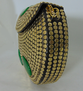 Indian Metal Mosaic Clutch Purse Ethnic Clutch <b>Bags</b> Jewel Stone Design Metal <b>Stud</b> Work Party Clutch-<b>bag</b> - Product Image 3