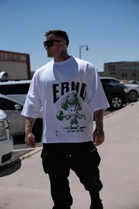 Comprar al por mayor personalizable transpirable hombres Activewear moda gimnasio desgaste impreso pantalla impresa holgada ropa activa camiseta para hombres - Product Image 3