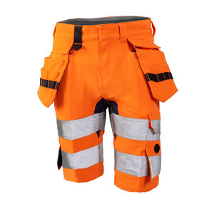 <b>Men</b> Outdoor <b>Work</b> <b>Shorts</b> Safety Cargo High Visibility Construction <b>Shorts</b> Solid Reflective Tapes Breathable Eco-Friendly 100% - Product Image 5