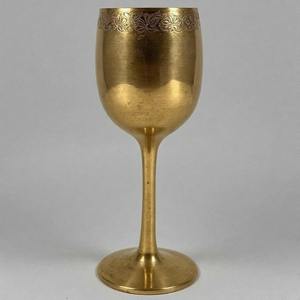 Copa de vino de latón antiguo ChristSip, cáliz sagrado hecho a mano para uso litúrgico para decoraciones navideñas de Iglesia tradicionales - Product Image 2
