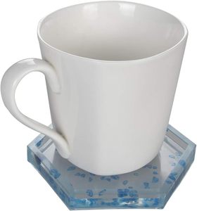 Ensemble de quatre sous-verres de mélange de résine de wooen uniques fabriqués à la main avec une attention particulière aux détails. - Product Image 5