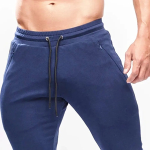 Vêtements de sport pour hommes Vêtements de fitness Sweatshirts en coton solide bleu marine Joggers Casquettes pour hommes à bas prix - Product Image 4