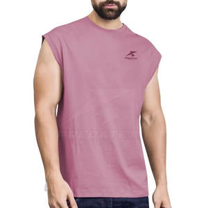 เสื้อแขนกุดผู้ชายแบบกำหนดเองได้เสื้อผ้าแฟชั่นลำลองผ้าถัก100% คอตตอนแห้งเร็ว200กรัมสวมใส่ง่าย - Product Image 2