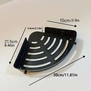 Box doccia a prezzi accessibili senza Punch, Organizer da bagno in plastica autoadesivo con Design a prova di ruggine - Product Image 6
