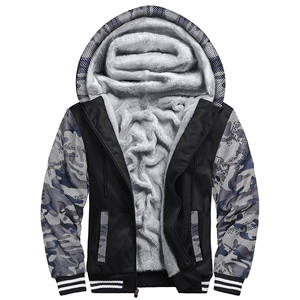 Sudadera con capucha con cremallera, ropa de calle elegante, Sudadera con capucha, Top informal cálido para hombre, moda de invierno, forro polar grueso bordado 100% algodón - Product Image 1