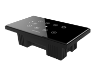 Interruptores Táctiles Wifi de 4 Vías de la Serie 4 WHITE Glassy de Fox Domotics con NFC, Control Remoto Inalámbrico Fácil de Usar, 6A 240V