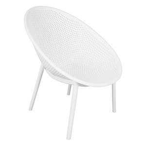 RAVELLO Fauteuil en polypropylène blanc PP 850 pour mobilier de patio, pour Amicasa et espaces extérieurs - Product Image 1