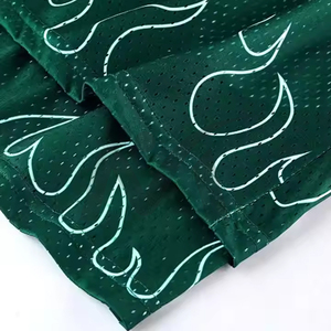 High Quality <b>Men's</b> Solid <b>Green</b> & White Mesh <b>Shorts</b>, Double Layer Sustainable Drawstring Waisted Fitness, Gym <b>Shorts</b> For <b>Men</b> - Product Image 4