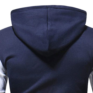 Sweat à capuche pour homme sur mesure de haute qualité, coton/polyester, logo brodé épais, motif imprimé d'automne, uni, molleton teint - Product Image 6