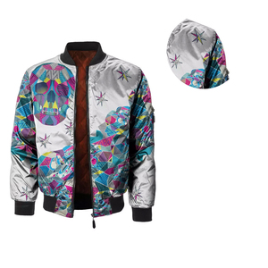 Chaqueta Bomber de Satén para Hombre de Alta Calidad, Personalizada, de Invierno, con Cuello Alto, Transpirable, de Secado Rápido, Estilo Urbano, Venta al Por Mayor - Product Image 4