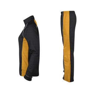 ชุดวอร์มผ้าโพลีเอสเตอร์สำหรับผู้ชายชุดวอร์มมีซิปสีทึบดีไซน์ด้านข้างสำหรับออกกำลังกายงาน OEM ตามสั่ง - Product Image 2