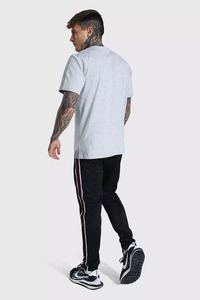 Camisetas en blanco de algodón de alta calidad personalizadas, Camiseta de cuello redondo liso con estampado de talla grande de gran tamaño para hombres - Product Image 5