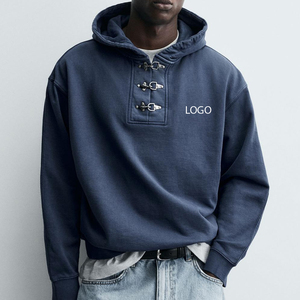 Sweat à capuche de haute qualité avec logo personnalisé, matière polaire, couleur unie, nouvelle arrivée en gros 2026, léger, dernier modèle de sweat à capuche pour hommes - Product Image 1