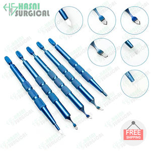 Instrumento Quirúrgico Oftálmico, Cuchilla de Queratoma de Zafiro, Doble Lanceta Recta y Curva, Cuchilla para Cornea Clara - Product Image 4