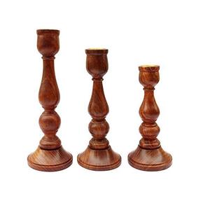 Creative Design Wooden Candle Holder Brown Color For Dining Table Side Table Home Hotels Restaurant Hot <b>Sale</b> Candle Holder - Product Image 5