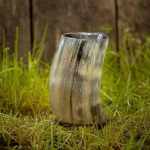 Copa Vikinga de Cuerno de Buey de Primera Calidad, Ecológica, Hecha a Mano, Religiosa, Medieval, para Bar - Product Image 4