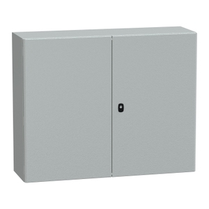 Per SCHNEIDER ELECTRIC NSYS3D81030DP - Pannello di montaggio a parete in acciaio per quadri elettrici S3D con doppia porta piana e piastra di montaggio - Product Image 1