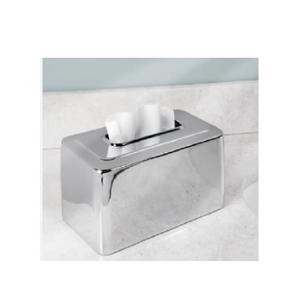 Boîte à mouchoirs en acier inoxydable, support de boîte à serviettes de table en acier et laiton indien, boîte à mouchoirs en métal pour la maison et la cuisine - Product Image 1