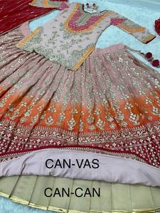 Designer élégant broderie séquence travail indien pakistanais haut Lehengas Dupatta ensemble traditionnel élégant porter pour les fêtes - Product Image 5