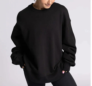 Sudaderas largas de Invierno para mujer Sudaderas Otoño Nuevo estilo callejero Jersey de lana de gran tamaño Suéter Sudadera con capucha suelta sólida - Product Image 1