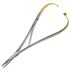Portaagujas de acero inoxidable de alta calidad TC Matthieu Instrumento quirúrgico manual con mandíbula delicada dentada - Product Image 6