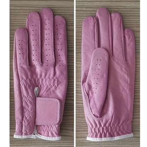Gants de golf en cuir véritable Cabretta de haute qualité avec logo personnalisé, antidérapants, imperméables, avec sangle de poignet réglable, mode masculine, sport - Product Image 4