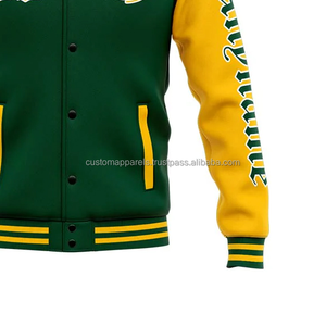 Windproof 100% Wool <b>Varsity</b> <b>Jacket</b> for Sports Tournaments Custom Breathable Athletic Teamwear Stand Collar Wholesale - Product Image 6
