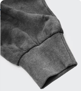 MOVATEXTILE High Quality Acid Washed Basics 100% Cotton Heavyweight Zip Up Men Cotton Blended Hoodie Custom Fit Zip Wash Hoodie - Product Image 6