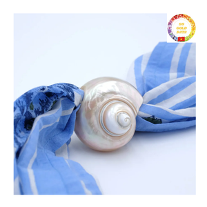 Anneaux de serviette coquillage faits à la main décor de table de plage côtière fournitures de fête de mariage du Vietnam - Product Image 3