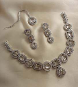 Brazaletes de acero inoxidable, joyería con bordado de piedra de color dorado, conjunto para damas, ropa de Boda nupcial - Product Image 3