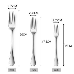 Tenedores de mesa Manemi, 20 piezas, 2.65 cm, acero inoxidable, duraderos, modernos, de lujo, para fiestas. - Product Image 4