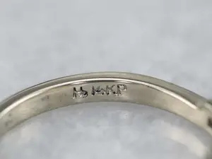 Anillo de Oro Blanco de 14K con Diamantes Cultivados en Laboratorio, Estilo Vintage, Certificado IGI, para Boda, Compromiso, Aniversario, Fiesta - Product Image 2