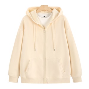 Sweat à capuche imprimé personnalisé d'extérieur à la mode sweats à capuche surdimensionnés en éponge française sérigraphie à fermeture éclair - Product Image 3