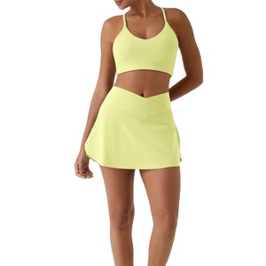 Jupes de sport décontractées pour femmes, jupes de badminton, fitness, yoga, respirantes avec poche, extensibles, jupes de tennis pour filles - Product Image 1