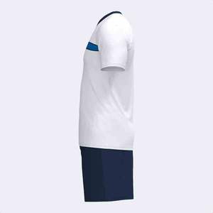 Uniforme de football 100% polyester de haute qualité panneau blanc bleu vêtements d'équipe personnalisés ensembles de coupe automatisés Service OEM inclus - Product Image 4