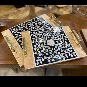 ถาดไม้ไผ่สำหรับเสิร์ฟอาหารจานหมุนสีไม้บีชแบบเรียบง่ายสีธรรมชาติ - Product Image 1