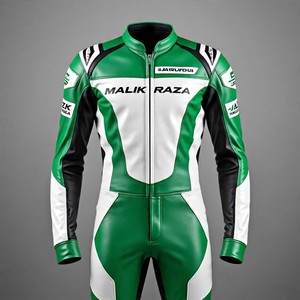 ชุดแข่งมอเตอร์ไซค์หนังวัวสร้างขึ้นแบบกำหนดเองเกราะ CE แถบเลื่อนแบบถอดได้ตะเข็บสามชั้นตัวเลือกการเจาะและ Keprotec - Product Image 1