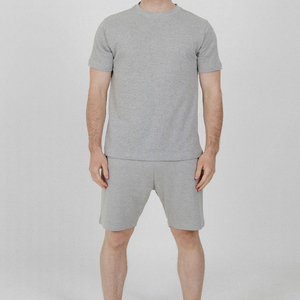 Conjunto de camiseta y pantalón corto personalizado y barato para hombre, tops y pantalones de manga corta de verano, conjunto de moda informal transpirable para correr - Product Image 5