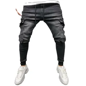 Pantalon de Jogging en Jean pour homme, coupe ajustée au genou, décontracté, de haute qualité, tendance, nouveau produit 2022