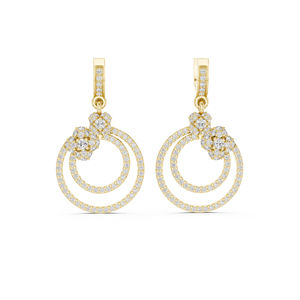 Pendientes de Oro Rosa de 14K con Diamantes Redondos Cultivados en Laboratorio para Mujer |   Elegante y Fino Regalo de Aniversario Nupcial Certificado de Lujo para Fiestas - Product Image 4