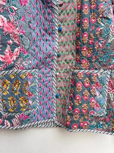 เสื้อแจ็คเก็ตผ้าฝ้ายเย็บต่อกันแบบอินเดีย ทำมือ สำหรับทั้งชายและหญิง รุ่นใหม่ล่าสุด เสื้อโค้ทฤดูหนาวแบบ Burfi ตกแต่งกระดุม ระบายอากาศได้ดี ให้ความอบอุ่น เหมาะสำหรับฤดูใบไม้ร่วง - Product Image 3